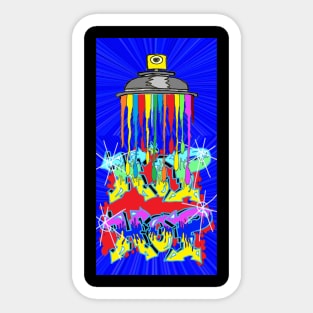 hip hop blue drip spray pop 24 by Leg Sticker